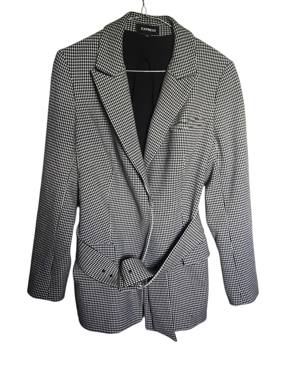 Express Jackets & Blazers - Express Women's Black & White Houndstooth Blazer Jacket Size Small